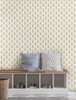 York Wallcoverings FH4071 Paisley On Calico Wallpaper Yellow