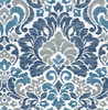 A-Street Prints by Brewster 2793-24731 Garden of Eden Blue Damask Wallpaper