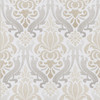 Kenneth James by Brewster 295-66542 Luna Aquitaine Taupe Nouveau Damask Wallpaper