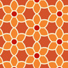 Brewster 2532-20609 Bath Bath Bath IV Flora Orange Geometric Floral Wallpaper