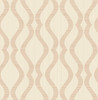 2834-25065 Yves Rose Gold Ogee Wallpaper Transitional Style Unpasted Non Woven Paper from Advantage Metallic Collection by Brewster Made in Great Britain