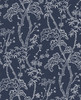 A-Street Prints by Brewster 2764-24350 Mistral Bonsai Navy Tree Wallpaper