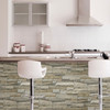 NU2675 Peel & Stick Wallpaper with Stones of Various Sizes & Shades in Neutral Brown Taupe Gray Colors Kitchen & Bath Style Peel and Stick Adhesive Vinyl
