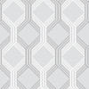 A-Street Prints by Brewster 2697-78054 Linkage Grey Trellis Wallpaper