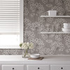 NuWallpaper by Brewster NUW1693 Angelica Grey Peel & Stick Wallpaper