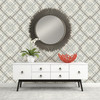 A-Street Prints by Brewster 2697-22649 Saltire Taupe Plaid Wallpaper