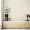 Kenneth James by Brewster 2765-BW40300 Geo Heath Cream Geometric Linen Wallpaper