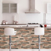 NuWallpaper by Brewster NUW2064 Newport Reclaimed Brick Red Faded