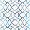 A-Street Prints by Brewster 2697-78034 Twister Blue Trellis Wallpaper