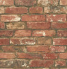 NuWallpaper by Brewster NUW2088 West End Red Brick Peel & Stick Wallpaper