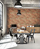 NuWallpaper by Brewster NUW2088 West End Red Brick Peel & Stick Wallpaper