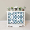 NuWallpaper by Brewster NUW1648 Navy Grand Trellis Peel & Stick Wallpaper