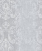 Brewster 2810-SH01043 Advantage Ariana Silver Striped Damask Wallpaper Silver