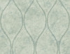 Kenneth James by Brewster 2765-BW40204 Geo Eira Seafoam Marble Ogee Wallpaper
