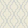 Kenneth James by Brewster PS41702 Palm Springs Geometric Jute Grey Quatrefoil Wallpaper