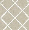 A-Street Prints by Brewster 2785-24812 Linen Ikatrellis Wallpaper Neutral