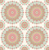 A-Street Prints by Brewster 1014-001801 Kismet Gemma Aqua Boho Medallion Wallpaper