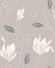2834-M0782 Anais Neutral Floral Trails Wallpaper Traditional Style Unpasted Vinyl Paper from Advantage Metallic Collection by Brewster Made in Great Britain