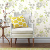 A-Street Prints by Brewster 2656-004021 Claressa Grey Floral Wallpaper