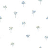 Chesapeake by Brewster 3113-12063 Seaside Living Palmetto Blue Leaves Wallpaper