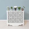 NuWallpaper by Brewster NUW1696 Uptown Trellis Black/White Peel & Stick Wallpaper