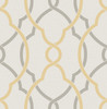 A-Street Prints by Brewster 2697-22620 Geometrie Sausalito Yellow Lattice Wallpaper