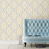 A-Street Prints by Brewster 2697-22620 Geometrie Sausalito Yellow Lattice Wallpaper