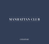 Chesapeake by Brewster 3114-003355 Manhattan Club Chelsea Blue Quatrefoil Wallpaper