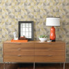 A-Street Prints by Brewster 2697-22623 Puzzle Yellow Geometric Wallpaper