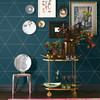 A−Street Prints by Brewster 2763-24228 Moonlight Twilight Teal Geometric Wallpaper