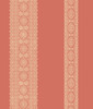 A-Street Prints by Brewster 1014-001833 Kismet Brynn Coral Paisley Stripe Wallpaper