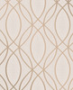 2834-42345 Lisandro Rose Gold Geometric Lattice Wallpaper Modern Style Unpasted Vinyl Paper from Advantage Metallic Collection by Brewster Made in Great Britain