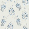 Chesapeake by Brewster 3112-002704 Sage Hill Beverly Blue Floral Wallpaper