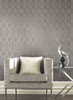 York Wallcoverings Y6221204 Black and White Resource Library Viva Lounge Wallpaper Grey Silver