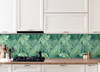 GW2007W - Grace & Gardenia Exotic Blue Green Tropical Banana Leaf Peel and Stick Wallpaper Grace & Gardenia