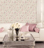 Cavalier Wall Liner RG35738 Rose Garden 2 Painted Rose Trail Wallpaper Pink, Grey