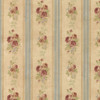 Norwall CN26573 Rose Garden 2 Small Rose Stripe Wallpaper Beige Red Blue Green