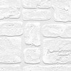 48915 Norwall Wallcoverings Architectural Inspirations Stone Wall Paintable White Wallpaper
