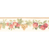 Norwall Wallcoverings  KC78350DC Fresh Kitchens 5 Hybrid Fruit Wallpaper Border Beige, Green, Red