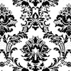 Norwall Wallcoverings BK32013 Stripes & Damasks 3 Document Damask Wallpaper Black White