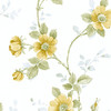 Norwall Rose Garden 2 RG35730 Poppy Wallpaper Yellow, Green, Blue