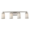 Bryant 4 Light Vanity In Satin Nickel And Opal White Glass by ELK 11267/4