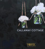 York Wallcoverings CT0906 Callaway Cottage Hydrangia Sidewall Wallpaper shiny silver, purple, beige, white, green