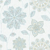 NU1697 Gypsy Floral Peel & Stick Wallpaper with Beautiful Bohemian Pattern in Blue Green Colors Kitchen & Bath Style Peel and Stick Adhesive Vinyl