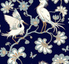 York Wallcoverings FB1452 Florence Broadhurst Egrets Wallpaper Navy