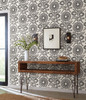 York Wallcoverings SS2583 Silhouettes Pomegranate Bloom Wallpaper Black/White