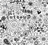 York Wallcoverings BS5416 Room To Grow Doodlerific Wallpaper, White/Black/Silver