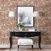 Chesapeake by Brewster 3112-002721 Sage Hill Blyth Red Toile Wallpaper