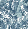 A-Street Prints 2744-24133 Alfresco Navy Palm Leaf Wallpaper
