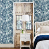 A-Street Prints 2744-24133 Alfresco Navy Palm Leaf Wallpaper